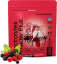 Σκόνη Vitamin Ηλεκτρολυτές σκόνη Plus (20 σερβίτσια) Βατόμουρο Ηλεκτρολυτικό σκόνης Zero θερμίδες Keto,0 Ζάχαρη, Όχι Μαλτοδεξτρίνη,1000mg κάλιο,120mg ασβέστιο,120mg μαγνήσιο, Pink Ιμαλαΐων Αλάτι