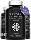 Glucosamine Chondroitin MSM με Turmeric - Συμπλήρωμα Υποστήριξης Υψηλής Δύναμης για Ενήλικες Άνδρες & Γυναίκες - 90 Κάψουλες - 1500mg Σουλφικό Γλυκοζαμίνη ανά Σερβίρισμα