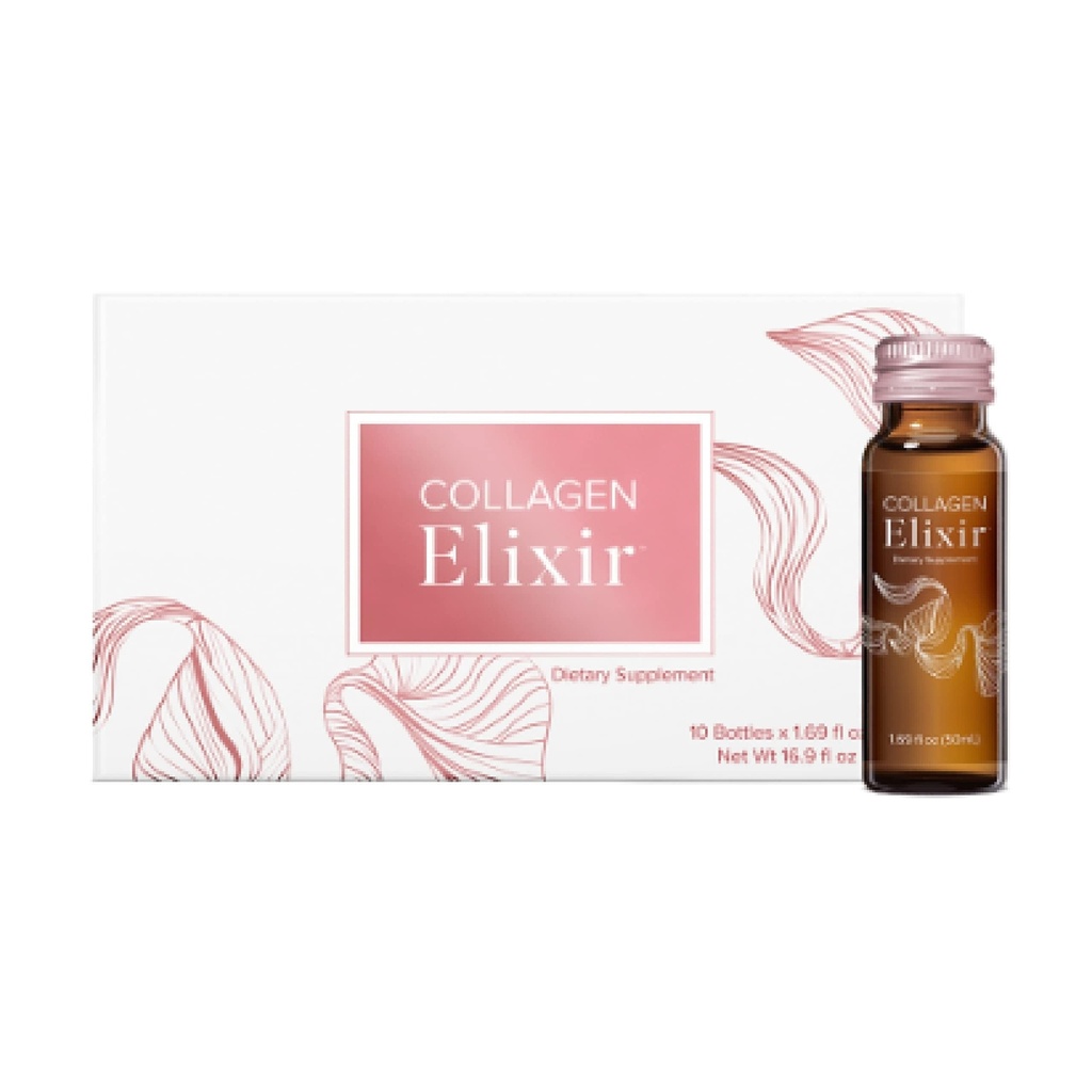 Isagenix Collagen Elixir - Ποτό με Marine Collagen Peptides - Υποστήριξη μιας νεανικής εμφάνισης με βιταμίνη C, ψευδάργυρο & βιοτίνη - 50 mL