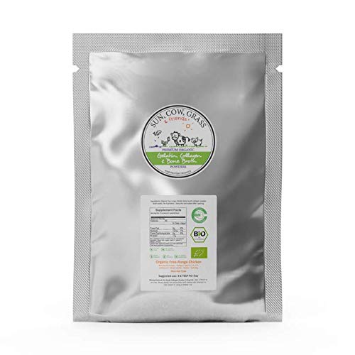 Κοτόπουλο Broth Bronth σκόνη οργανικά ελεύθερο εύρος 1LB καθαρός τύπος πρωτεΐνης μη-Gelling