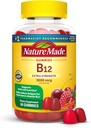 Nature Made Extra Strength Vitamin B12 Gummies, 3000 mcg ανά μερίδα, B12 συμπλήρωμα βιταμίνης για την υποστήριξη του μεταβολισμού ενέργειας, 60 Gummy Βιταμίνες, 30 ημέρες προσφοράς