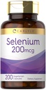 Carlyle Yeast Free Selenium 200 mcg | 200 Capsules | L-Selenomethionine Essential Mineral | Vegetarian, Non-GMO & Gluten Free Supplement