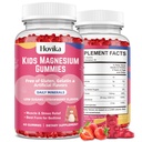 Μαγνήσιο Citrate Gummies για τα παιδιά - Μεγάλη γεύση παιδιά Μαγνήσιο συμπλήρωμα ηρεμίας Υποστήριξη Νεύρο & υγεία των οστών, ισχυρό μυών για την ευεξία των παιδιών, Vegan φράουλα γεύση χαμηλής ζάχαρης, 2 Pack-60 Count
