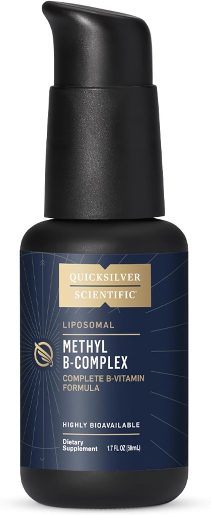 Quicksilver Scientific Methyl B Complex - Υγρή Βιταμίνη με Superior Liposomal Απορρόφηση Βιταμίνης Β12, Φολικό, Βιταμίνη Β6, Ριβοφλαβίνη, Βιοτίνη, Παντοθενικό οξύ, Βιταμίνη Β1, Νιασίνη (50 ml)
