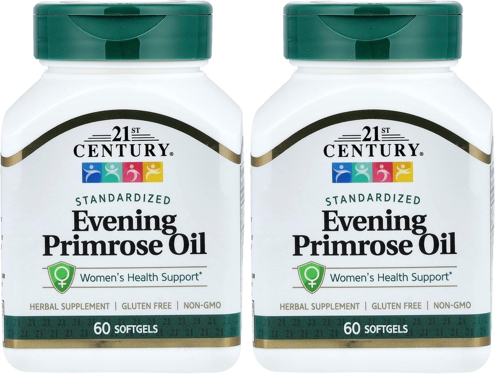 21st Century Evening Primrose Oil Softgels, 60 Count (Pack of 2)