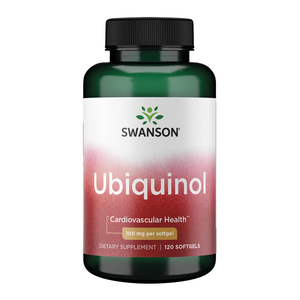 Swanson Ubiquinol - 100 mg - για την υγεία της καρδιάς, την ενέργεια του εγκεφάλου και αντιοξειδωτικά Υποστήριξη - Βοηθήματα ATP Παραγωγή* - μη GMO - 120 Softgels