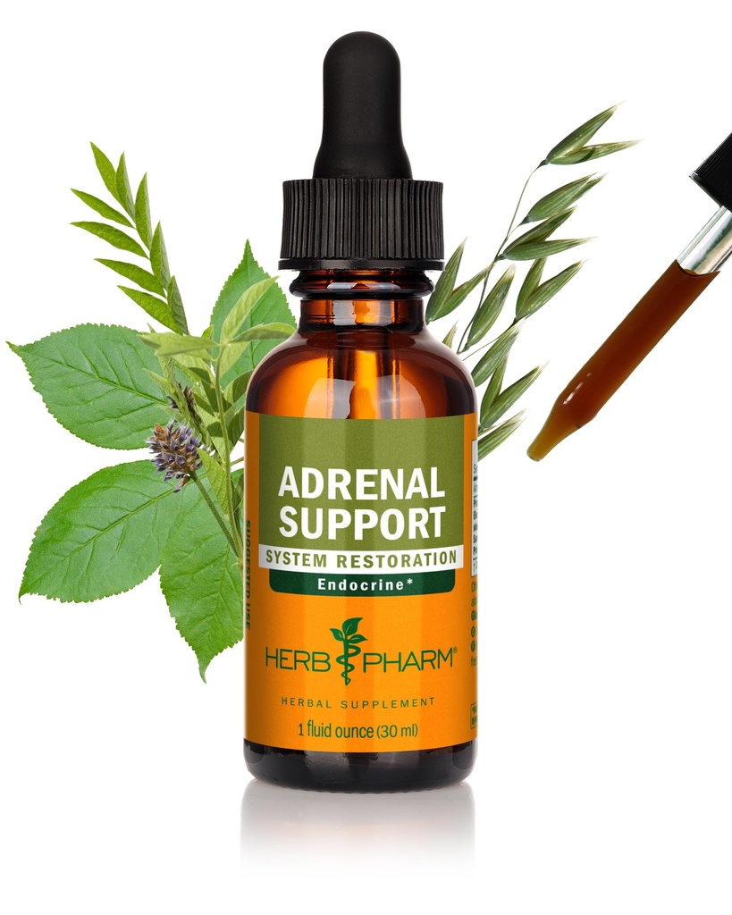 Βότανο Pharm Adrenal Υποστήριξη Υγρή φυτική φόρμουλα με Eleuthero και Licorice Liquid Extracts - 1 ουγγιά