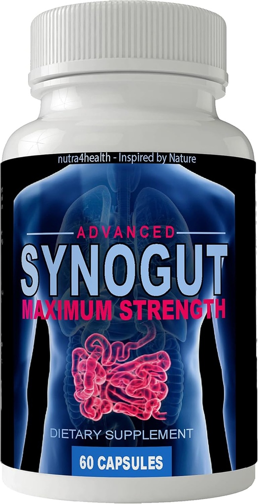Synogut Advanced Maximum Strength Digestive Υγεία και Μεταβολισμός χάπια υποστήριξης για δυσκοιλιότητα