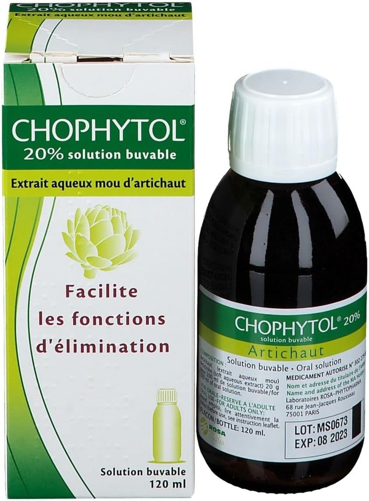 Chophytol 20% - Πόσιμο διάλυμα (με Artichoke) - για την προώθηση της λειτουργίας του ήπατος και των νεφρών - 120ml Φιάλη