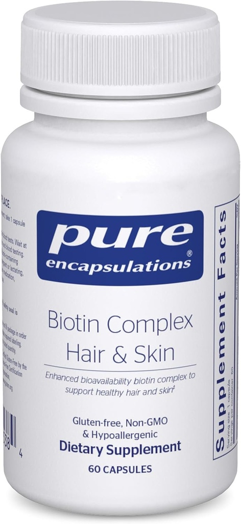 Pure Encapsulations Biotin Complex μαλλιά & δέρμα 