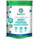 BioTrust χαμηλή υδατανθράκων Lite, χαμηλή σκόνη πρωτεΐνης θερμίδων – χαμηλή υδατανθράκων, ζάχαρη δωρεάν, χαμηλή νάτριο, σκόνη πρωτεΐνης Κέτο – 20g πρωτεΐνης Whey Fed με Digestive Ένζυμα – Μη αρωματισμένα, 14 εξυπηρετούν