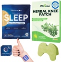 Wellnee & Wellamoon Wellness Pack: Herbal Knee Comfort Patches (10 Count) & Natural Sleep Support Patches (28 Count) – Joint & Muscle Comfort with Plant-Based Sleep Aid
