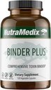 NutraMedix Binder Plus - Comprehensive Toxin Binder & Body Detoxifier - Prebiotic Antioxidant Support + Inulin, Bentonite, Aloe Vera, Activated Charcoal, Fulvic Minerals & Chitosan (120 Capsules)