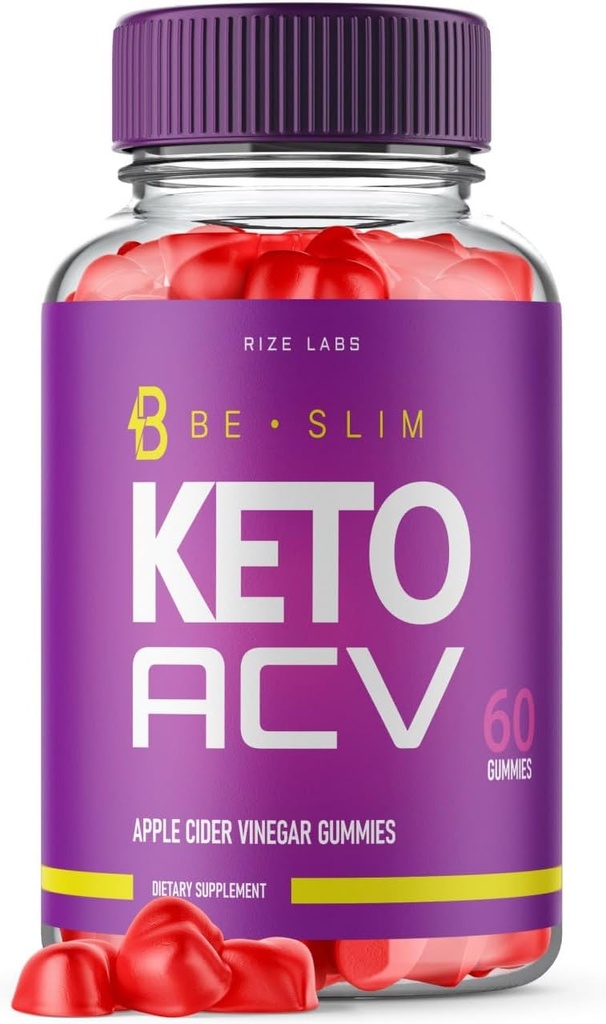 rize labs Be Slim Keto ACV Gummies for Advanced Weight Loss, Essential Fitness and Longevity Goals, BeSlim συμπλήρωμα για την αύξηση των ενεργειακών επιπέδων (60 Gummies)