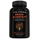Ζωτικές Βιταμίνες Nootropic Brain Supplement Plus - για Μνήμη, Εστίαση, Συγκέντρωση, Νευρική Ενέργεια, Καθαρότητα - με Μανιτάρια Μανιτάρια Μανιτάρια Λεονταριού - 60 Κάψουλες