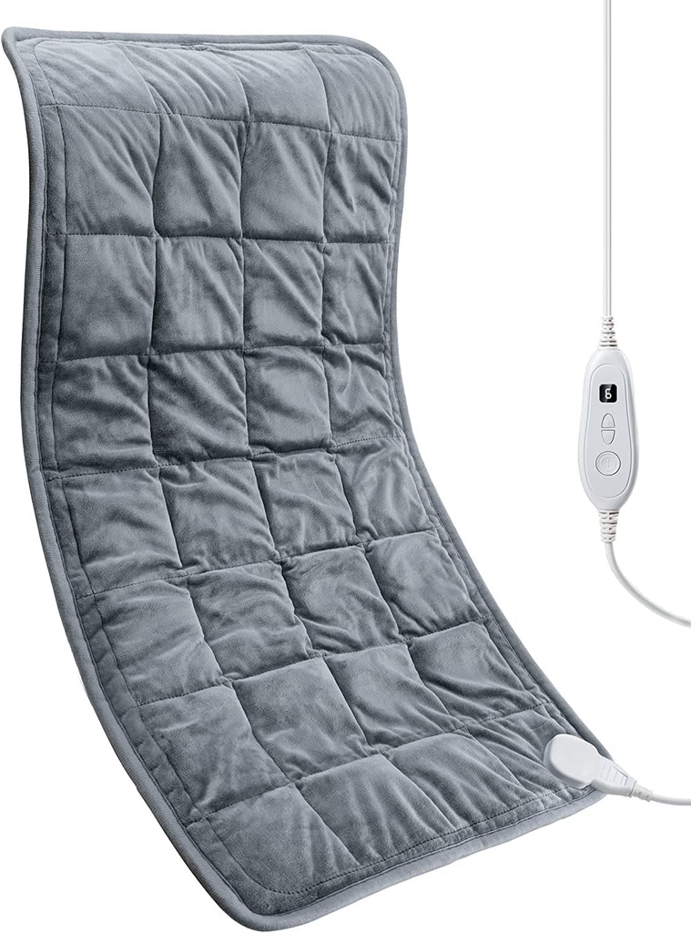 Πάσο θέρμανσης στάθμισης 17''x 33'" XXXL Ηλεκτρική Βάση Θέρμανσης για Ανακουφισμό Πόνος πλάτης, 5LBS με 6 Ρυθμίσεις Θερμότητας 2H Auto-Off Βάση θερμότητας για Πόδια ώμου Πλύσιμο