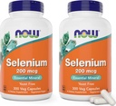 Now Selenium 200mcg Capsules, 300 Count (Pack of 2) - L Selenomethionine Mineral Supplement for Women & Men - Veg Caps, Non-GMO, Vegan Friendly, Yeast-Free