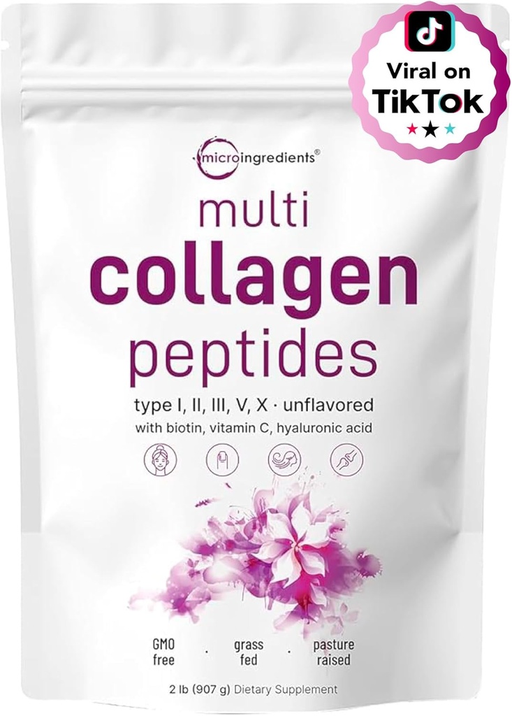 Micro Συστατικά Multi Collagen Peptides σκόνη, 2lb 