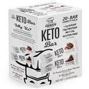 Genius Gourmet Gluten Free Keto Protein Bar, Σοκολάτα Keto Bars, Premium MCTs, Low Carb, Χαμηλή Ζάχαρη (Variet Pack, 20 Count (Pack of 1))