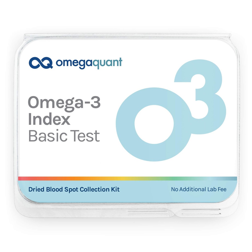 OmegaQuant Omega-3 Δείκτης Βασικό - Το αρχικό Omega-3 τεστ αίματος Kit με μια σταγόνα του αίματος Home Kit, περιλαμβάνει σετ συλλογής αίματος 