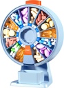 Zoksi Big Pill Organizer, Daily Pill Box για 7 ή 14 ημέρες, Wall-Mountable Pill Repenser Hold για την ιατρική, βιταμίνη ή συμπληρώματα, Weekly Pill περίπτωση με Easy Press Κουμπί (μπλε)
