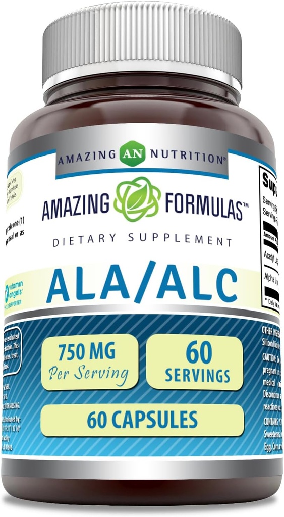 Καταπληκτική διατροφή Ala/ALC 750 Mg 60 μέτρα