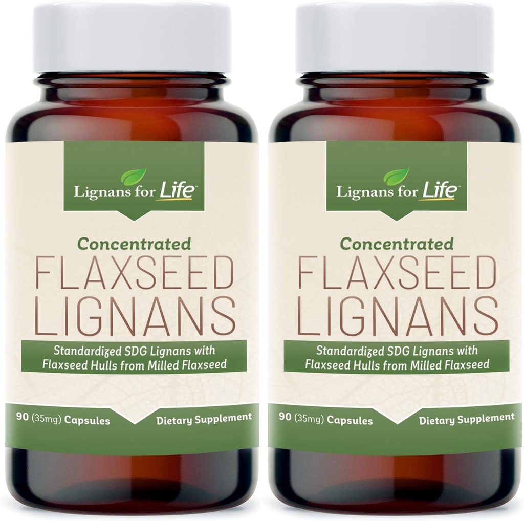 Lignans για τη ζωή Lignans flaxseed για σκύλους + SDG - Ωμέγα 3 λιπαρά οξέα, υψηλής Fiber αντιοξειδωτικά βοηθά στη βελτίωση της γυαλιστερής γάζας, Digestive & Heart Health Lignans, 35mg, 90 κάψουλες flaxseed, 2 συσκευασία