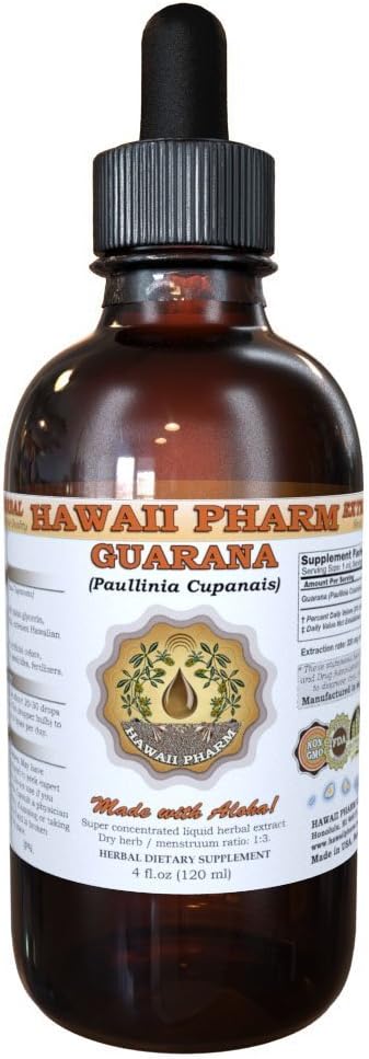 Guarana Liquid Extract, Guarana (Paullinia Cupanais) Tincture Supplement 2 oz