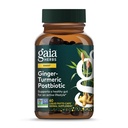 Gaia Herbs Ginger-Turmeric Postbiotic - Healthy Gut Support* - 60 Vegan Liquid Phyto-Caps (30 Servings)