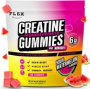 Creatine PreWorkout Gummies for Men Women 6g, Creatine Monohydrate Pre Post Αποκατάσταση μυών Building συμπλήρωμα πρωτεΐνης μασώμενα, Vegan Watermelon Creatina Γυμναστήριο Booty Growth Gains (120 Ct)