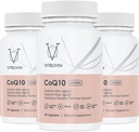 Vitruvin Ubiquinol COQ10 – Συνένζυμο Q10 Ultra-απορροφήσιμο, co q 10 Αντιοξειδωτικό συμπλήρωμα για την Αγγειακή και Καρδιολογική Υγεία, Υγιεινό Δέρμα και Μαλλιά, Υγιεινή Γήρανση