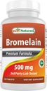Best Naturals Bromelain Proteolytic Digestive Enzymes Συμπληρώματα, 500 mg, 120 δισκία - Υποστηρίζει την υγιεινή πέψη, κοινή υγεία, θρεπτική απορρόφηση