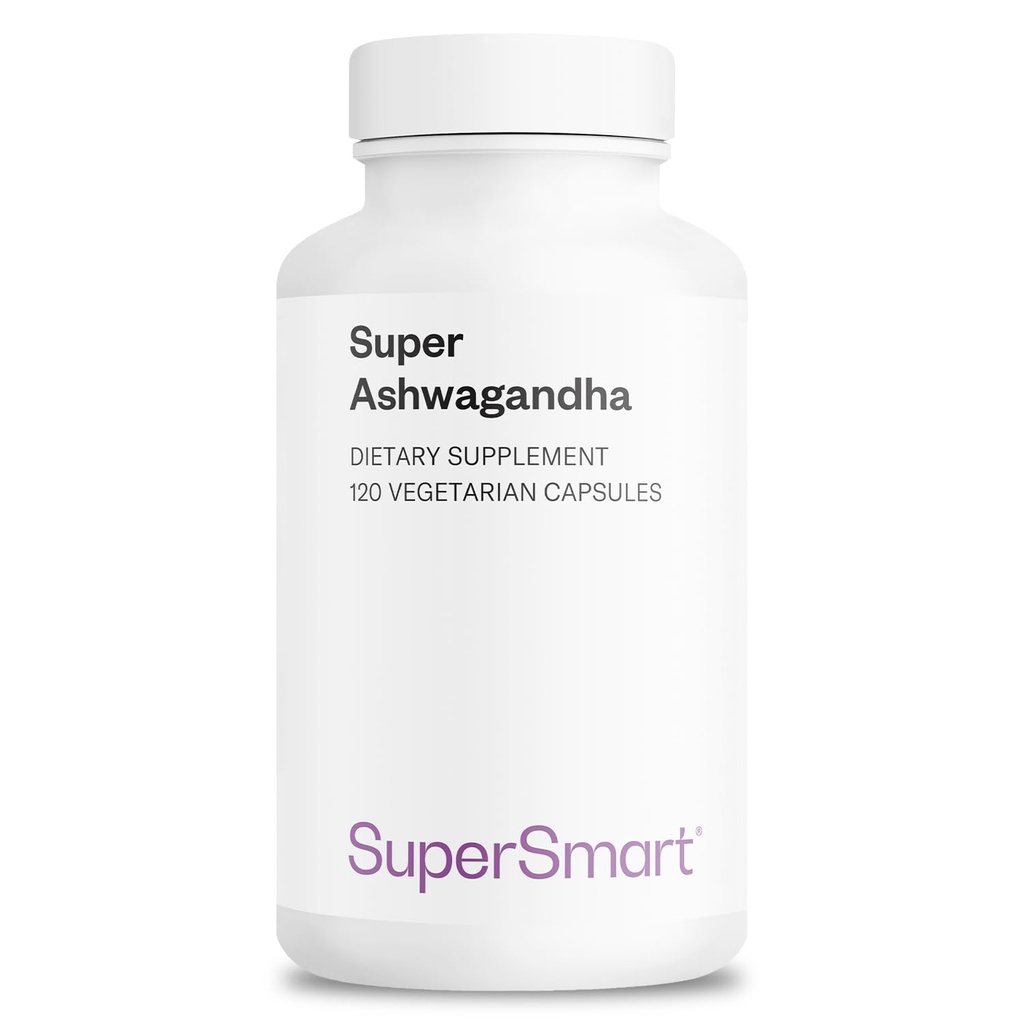 SuperSmart Super Ashwagandha 600mg ανά ημέρα (Patented) - KSM-66 Ashwagandha - Υψηλή ισχύς 5% Withanolides 