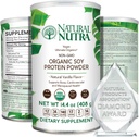 Natural Nutra Organic Vegan Plant Based Soy Protein Sowder, Support Midlife Transition, Supports Bone and Βελτιώνει την Καρδιαγγειακή Υγεία, Χωρίς Γλουτένη, Μη ΓΤΟ, Χωρίς Ζάχαρη 14,4 OZ.