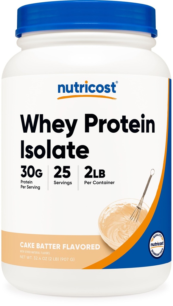 Nutricost Whey Protein Isolate Powder (Σφραγίδα κέικ, 2LBS)