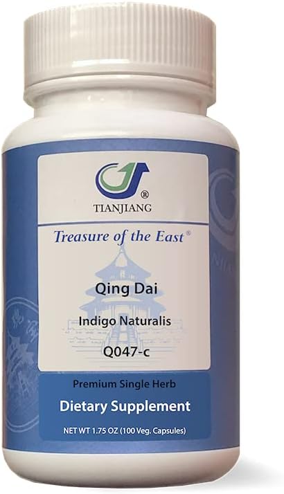 Treasure of the East, Indigo - Qing Dai Capsules (1:1 Herbal Extracts, 100 Capsules)