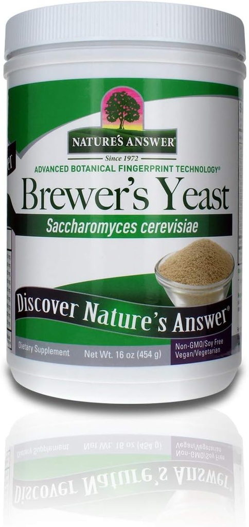 Nature's Reswer Brewer's Yeast Powder, Πλούσια Πηγή Αμινοξέων, B-Complex Vitamins, Minerals, & Protein - Φυσικές, Άγευστες και μη γλυκαντικές - Χωρίς γαλακτοκομικά, χορτοφαγικά/Vegan