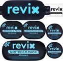 ReVIX παγοθήκες για τραυματισμούς Επαναχρησιμοποιήσιμα, 5-Piece σετ ζεστό και κρύο τζελ παγωτού πακέτο για αρθρώσεις, μυς, μετά την προπόνηση ανάκτηση, ρυθμιζόμενη και ευέλικτη ψύξη Pads για γόνατα, πλάτη, χέρια και λαιμό