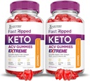 Justified Laboratories (2 Pack Fast Ripped Keto ACV Gummies Extreme 2000MG Fast Ripped Keto Gummies Apple Cider Vinegar Formulated with Pomegranate Beet Juice Powder B12 Vegan Non GMO 120 Gummys