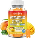 Κάλιο Κιτρικό Gummies, Υψηλής Συμπληρώματος Κάλιο Γκάμιες 1200mg για ενήλικες & παιδιά, Πόδι Υποστήριξης Cramps & Μυική Υγεία, Vegan, Mango Γεύση 60 Count