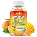 Κάλιο Κιτρικό Gummies, Υψηλής Συμπληρώματος Κάλιο Γκάμιες 1200mg για ενήλικες & παιδιά, Πόδι Υποστήριξης Cramps & Μυική Υγεία, Vegan, Mango Γεύση 60 Count