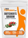 BulkSupplements.com Broom Extract Powder - Butchers Broom, Herbal Supplement - Vegan & Gluten Free, 500mg ανά υπηρεσία, 250g (8,8 oz) (Pack of 1)