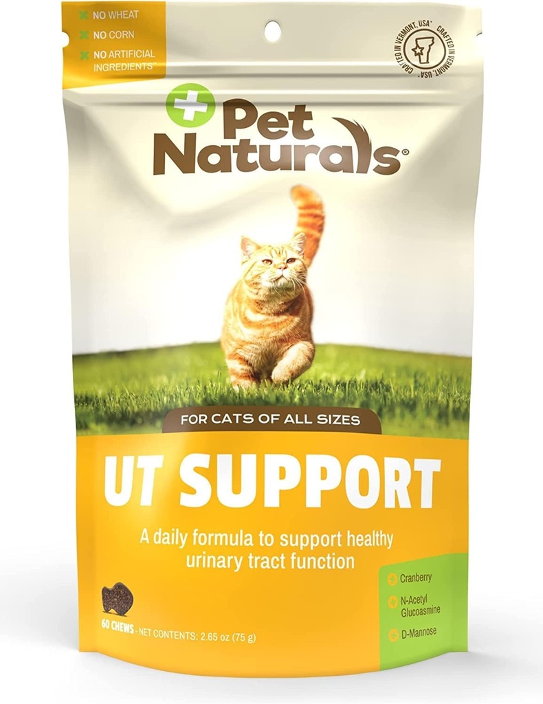 Pet Naturals UT συμπλήρωμα ούρων υποστήριξης για τις γάτες, 60 μάσημα