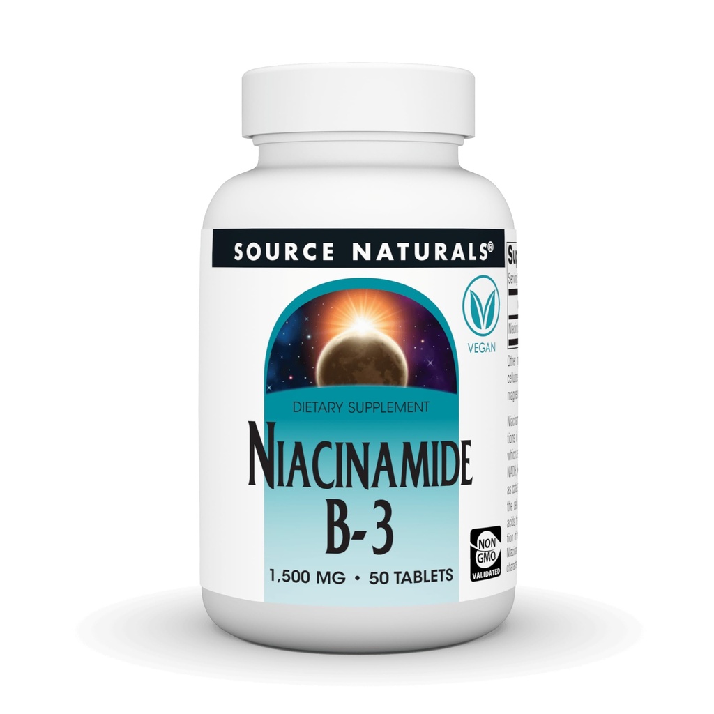 Source Naturals Νιακιναμίδη B-3, 1500 mg Συμπλήρωμα Διατροφής - 50 δισκία