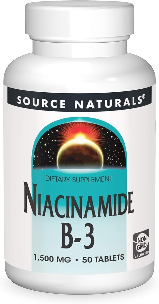 Source Naturals Νιακιναμίδη B-3, 1500 mg Συμπλήρωμα Διατροφής - 50 δισκία