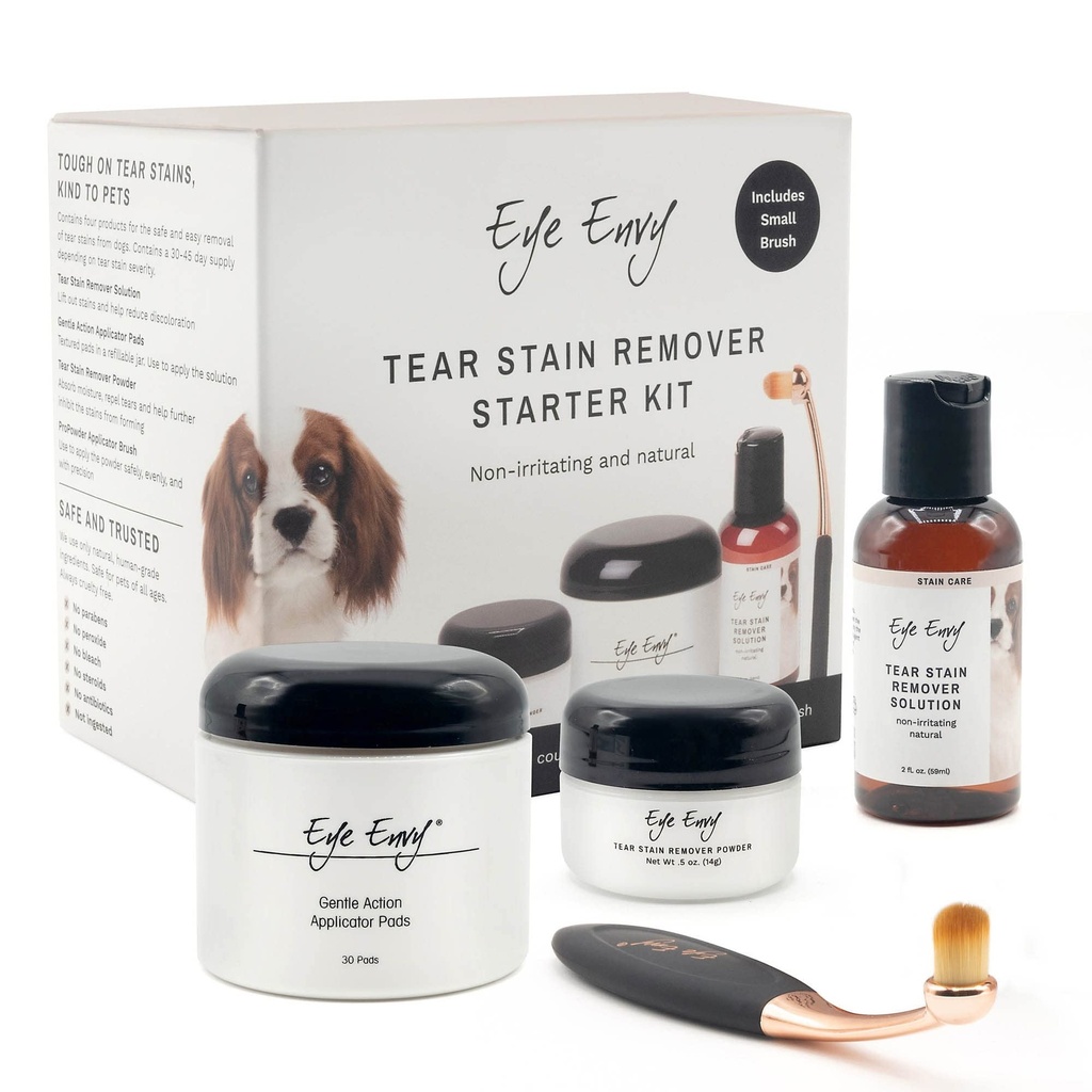 Eye Envy Dog Tear Stain Remover Starter Kit με ProPowder Brush 