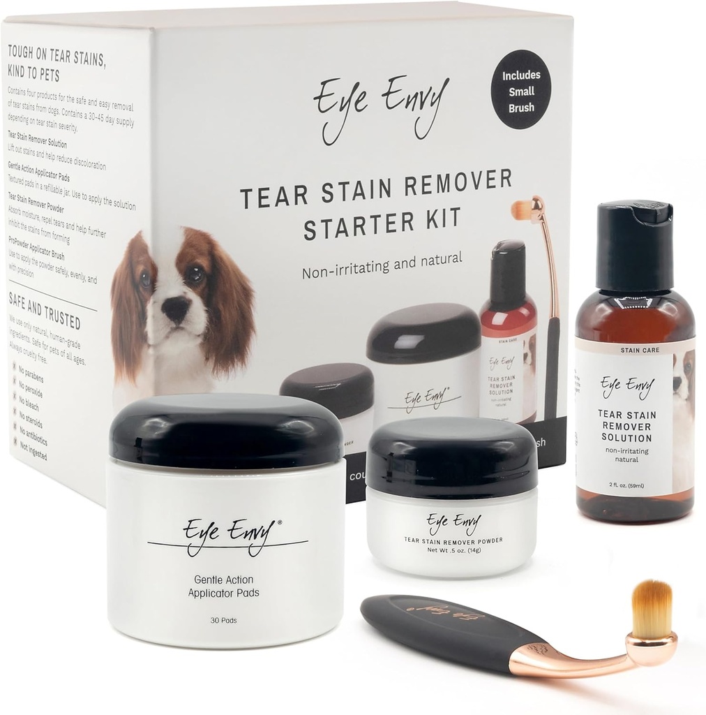 Eye Envy Dog Tear Stain Remover Starter Kit με ProPowder Brush 