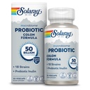 SOLARAY Mycrobiome Probiotic Colon Formula, Vegan, Digestive Function, Colon Health, and Immune System Support, 50 Billion CFU, 18 Strains, Prebiotic Inulin, 60-Day Εγγύηση, 30 Υπηρεσίες, 30 VegCaps