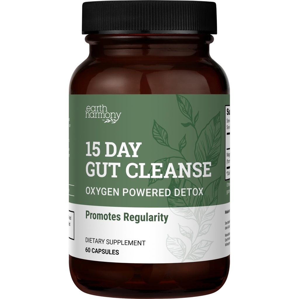 15 ημέρα καθαρισμού Gut Detox για τις γυναίκες και τους άνδρες - Vegan, μη GMO συστατικά για την απώλεια και ανακούφιση δυσκοιλιότητα με μια 15 ημέρα καθαρισμού Gut υποστήριξη χωρίς cramping, όπως φαίνεται σε TikTok (60 κάψουλες)