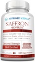 Εγκεκριμένο Saffron Science® Τυποποιημένο σε 3% Crocin, 2% Safranal - Υψηλής Απορρόφησης BioPerine - Vegan, 60 Κάψουλες - Συσκευασία 1